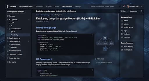 A professional knowledge base application interface